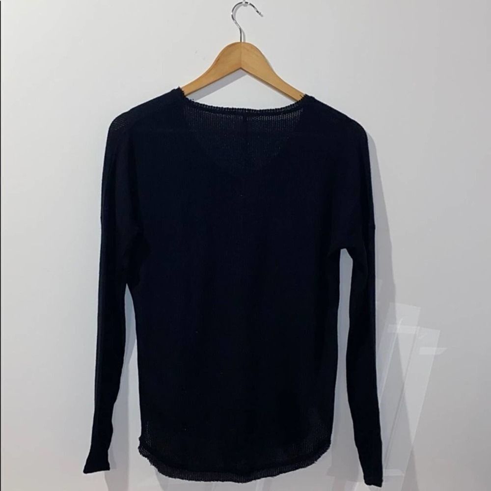 Wander by Hottotties Black Long Sleeve Waffle Top - Picture 4 of 4